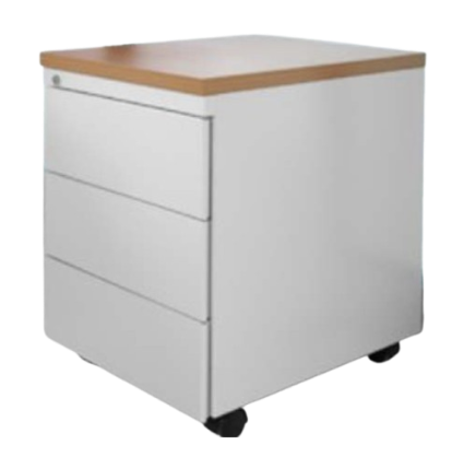 Bloco Rodado 3 Gavetas 420x530x580 Branco